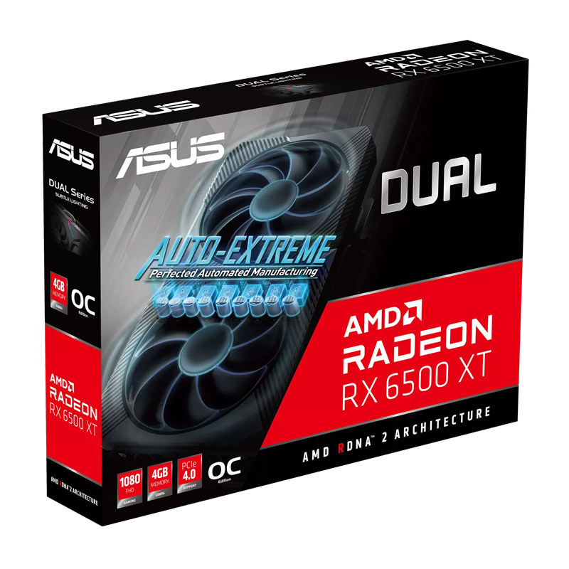 کارت گرافیک Asus Dual Radeon RX6500 XT OC 4G GDDR6 64Bit