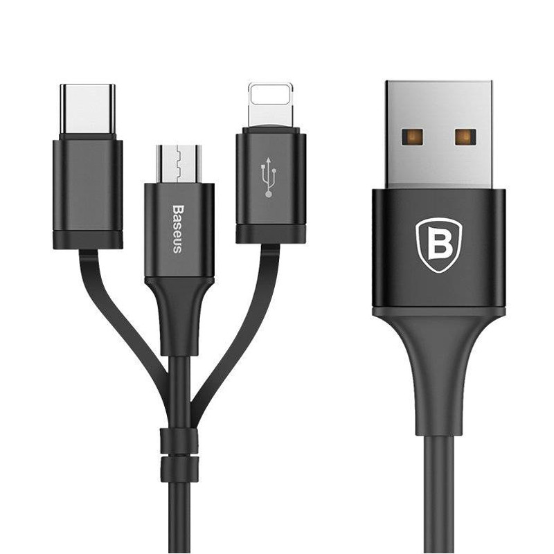کابل 3 سر Baseus CA3IN1-ZY 2A 1.2m