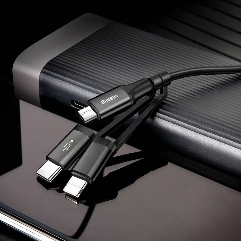 کابل 3 سر Baseus CA3IN1-ZY 2A 1.2m