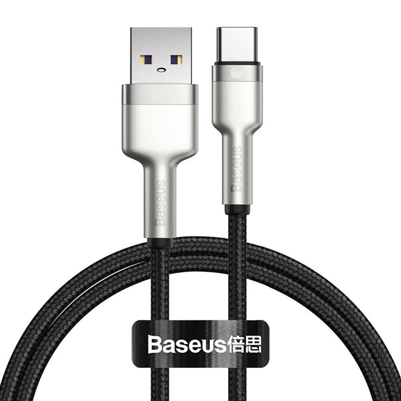 کابل تایپ سی فست شارژ Baseus Cafule Series Metal CAKF00010 66W 6A 1m