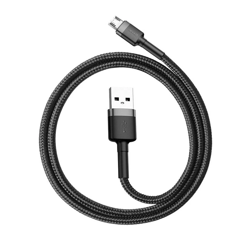 کابل میکرو یو اس بی فست شارژ 2.4 آمپر باسئوس Cafule CAMKLF-A طول 0.5 متر