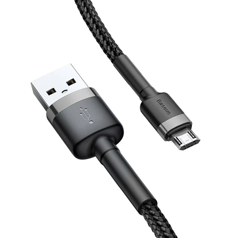 کابل میکرو یو اس بی فست شارژ 2.4 آمپر باسئوس Cafule CAMKLF-A طول 0.5 متر