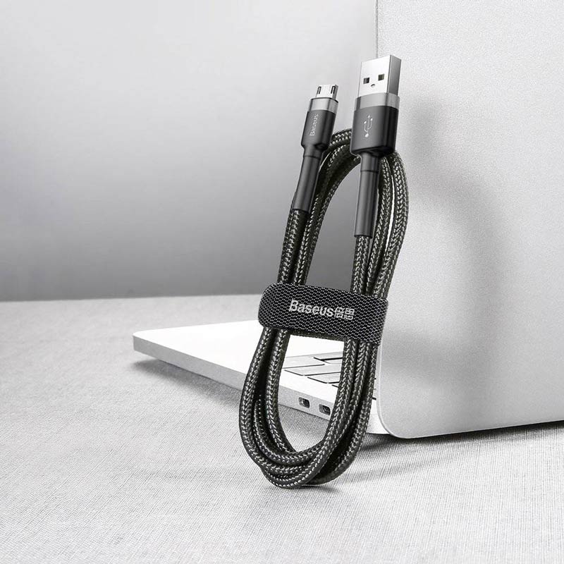 کابل میکرو یو اس بی فست شارژ 2.4 آمپر باسئوس Cafule CAMKLF-A طول 0.5 متر