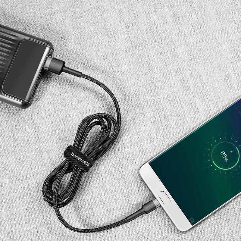 کابل میکرو یو اس بی فست شارژ 2.4 آمپر باسئوس Cafule CAMKLF-A طول 0.5 متر