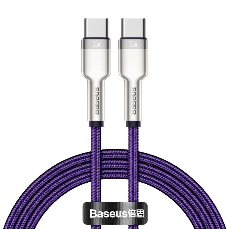 کابل تبدیل Baseus Cafule Series Metal CATJK-C Type-C to Type-C 5A QC3.0 PD 100W 1m