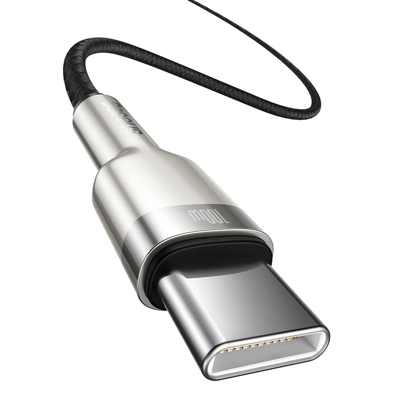 کابل دو سر تایپ سی 100 وات باسئوس Cafule Series Metal CATJK-C طول 1 متر