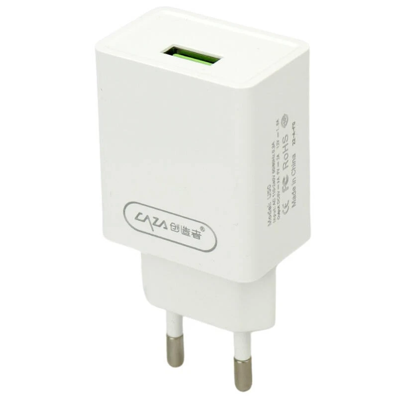شارژر دیواری فست شارژ CAZA U50&KIT 3A QC PD + کابل تایپ سی