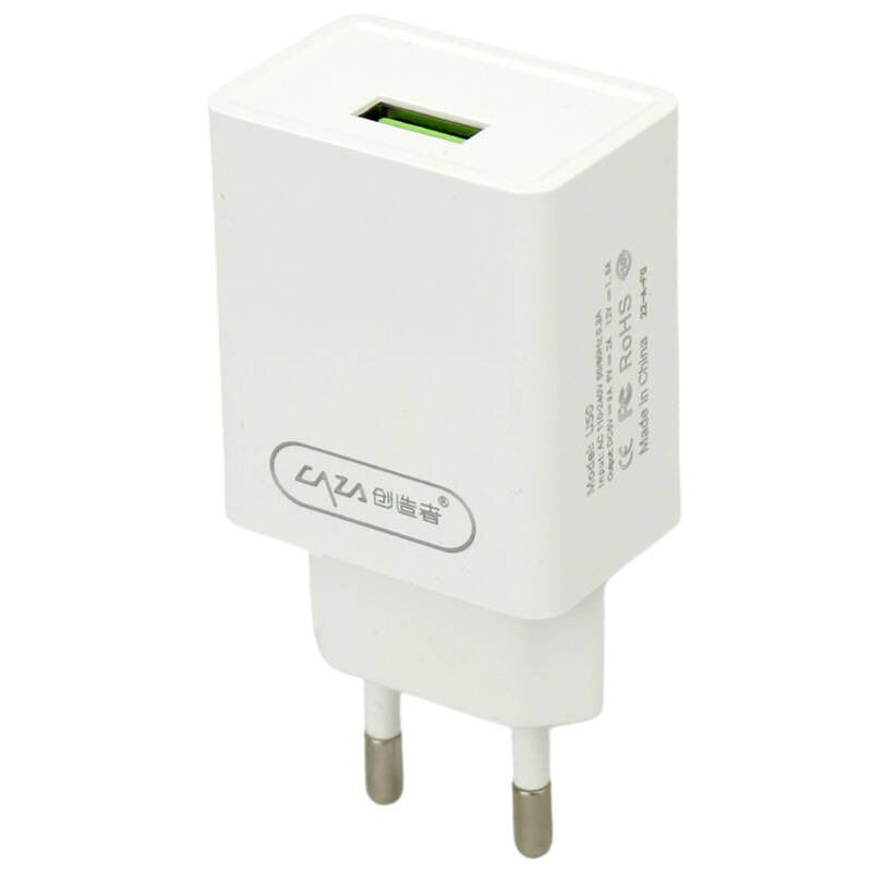 شارژر دیواری فست شارژ CAZA U50&KIT 3A QC PD + کابل تایپ سی