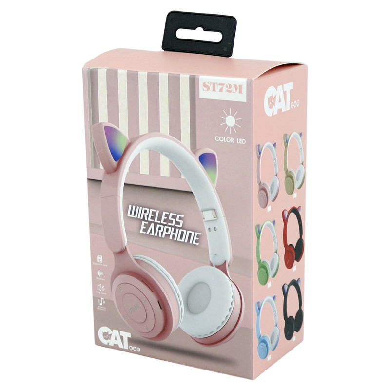 هدفون بلوتوثی رم خور Cat Ear ST72M