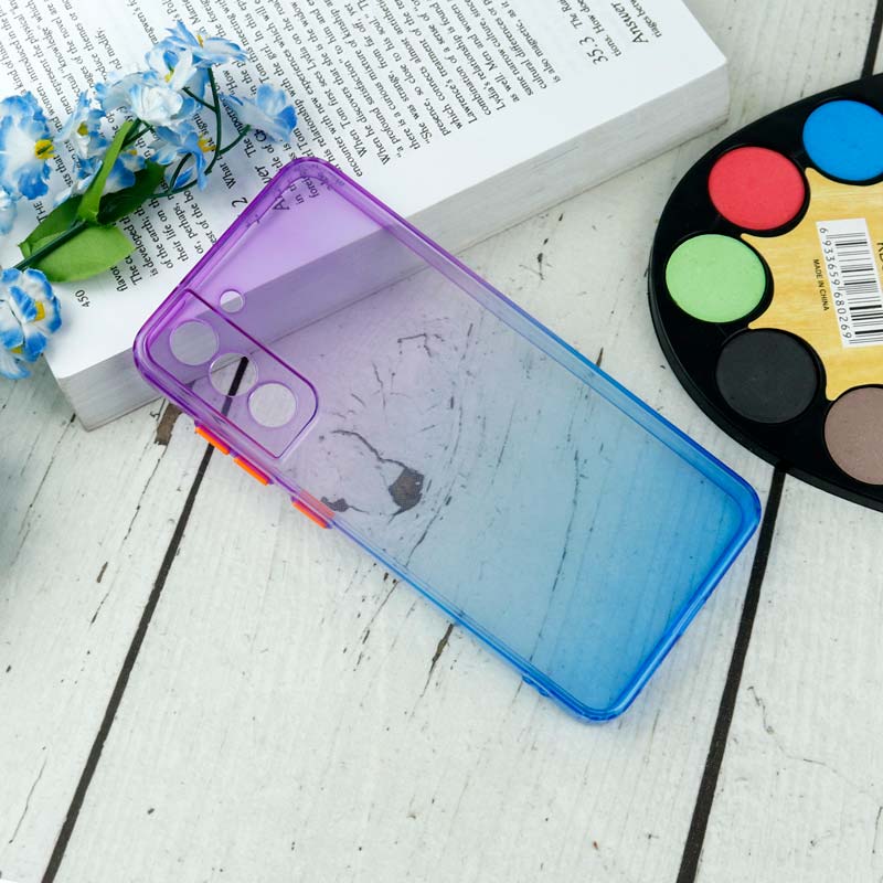 قاب آبرنگی دور رنگی محافظ لنزدار Samsung Galaxy S21 FE 5G