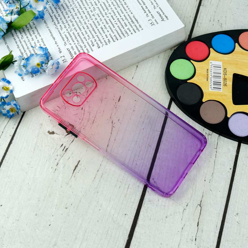 قاب آبرنگی دور رنگی محافظ لنزدار Xiaomi Poco X3