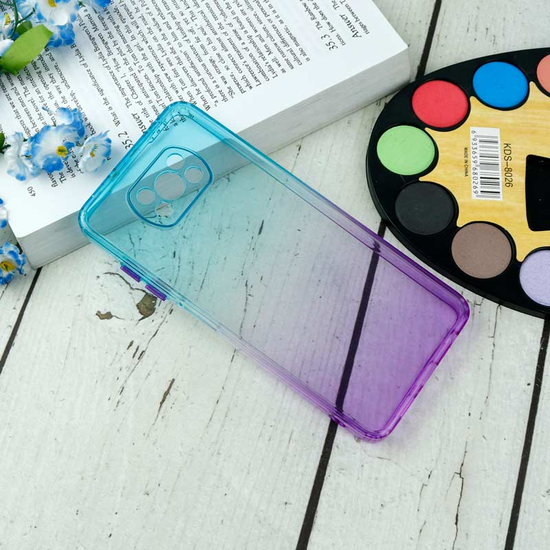 قاب آبرنگی دور رنگی محافظ لنزدار Xiaomi Poco X3