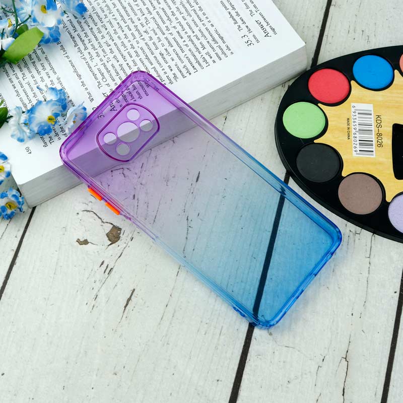 قاب آبرنگی دور رنگی محافظ لنزدار Xiaomi Poco X3