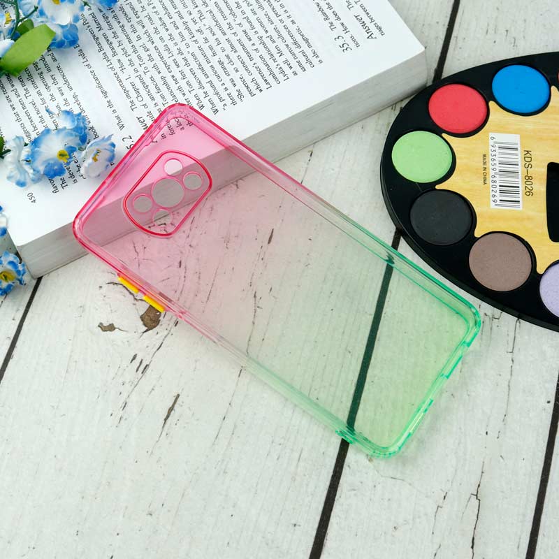 قاب آبرنگی دور رنگی محافظ لنزدار Xiaomi Poco X3