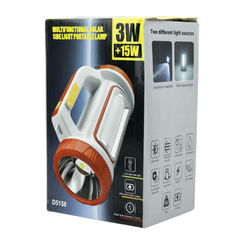 چراغ قوه شارژی خورشیدی D5158