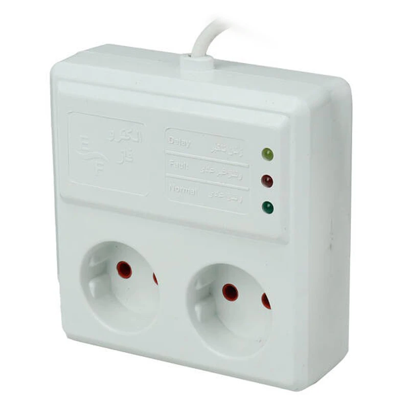 محافظ برق یخچال و فریزر 2 خانه الکتروفاز با کابل 3 متری Electrofaz 2002