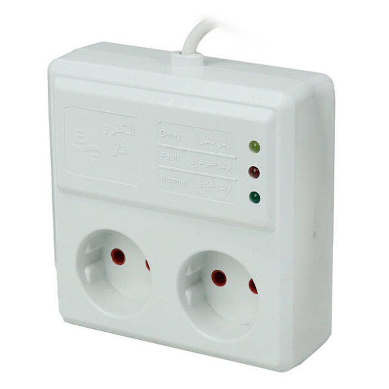 محافظ برق یخچال و فریزر 2 خانه الکتروفاز با کابل 3 متری Electrofaz 2002