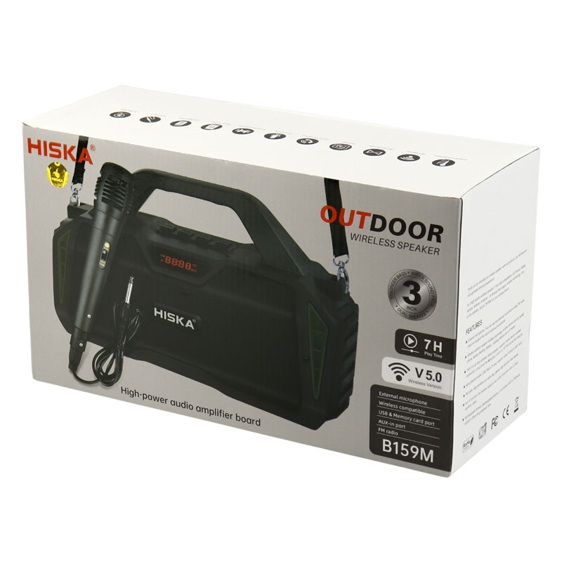 اسپیکر بلوتوثی رم و فلش خور Hiska B159M + میکروفون