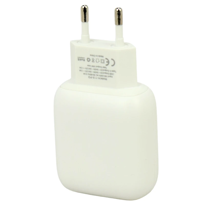 شارژر دیواری فست شارژ Hiska H-112 2Port QC3.0 3A PD 18W + کابل تایپ سی
