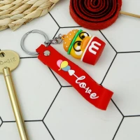 جاکلیدی سیلیکونی + بند آویز جوجه برگر سری C