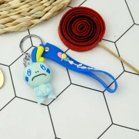 جاکلیدی سیلیکونی + بند آویز دیجیمون آبی سری C