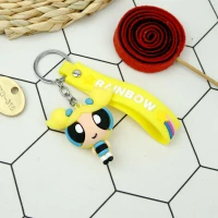 جاکلیدی سیلیکونی + بند آویز دختر مو زرد سری C