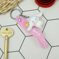 جاکلیدی سیلیکونی + بند آویز دیجیمون سفید سری C