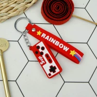 جاکلیدی سیلیکونی + بند آویز دسته بازی SUP قرمز سری C