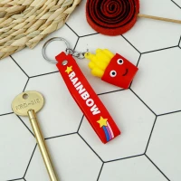 جاکلیدی سیلیکونی + بند آویز سیب سرخ کرده سری C