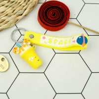 جاکلیدی سیلیکونی + بند آویز آبمیوه زرد سری C