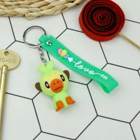 جاکلیدی سیلیکونی + بند آویز میمون سبز سری C