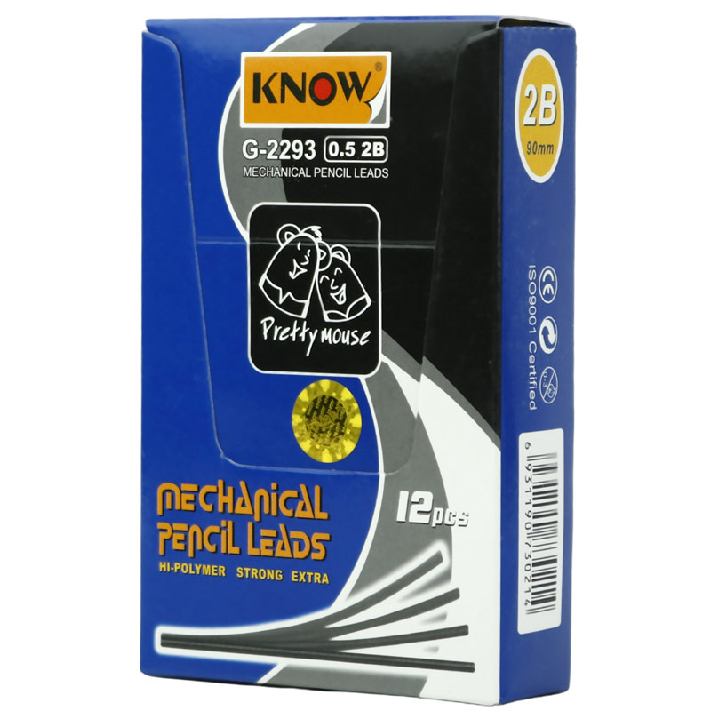 نوک مداد نوکی Know G-2293 0.5mm 2B بسته 12 عددی
