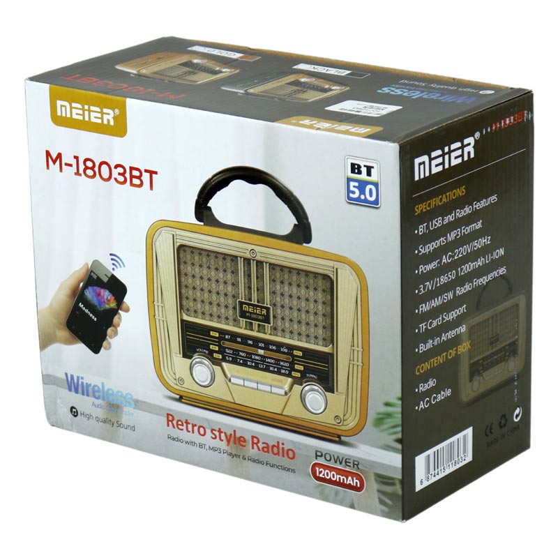 رادیو اسپیکر بلوتوثی رم و فلش خور Meier M-1803BT