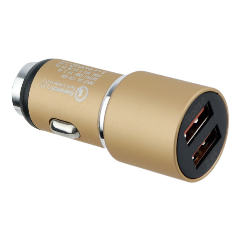 شارژر فندکی فست شارژ Metal Dual USB 5A QC3.0 PD