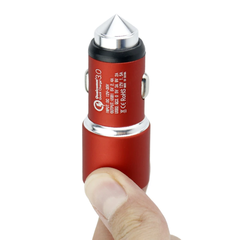 شارژر فندکی فست شارژ Metal Dual USB 5A QC3.0