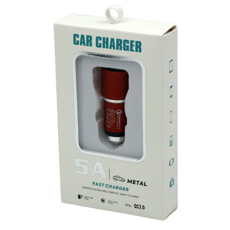 شارژر فندکی فست شارژ Metal Dual USB 5A QC3.0