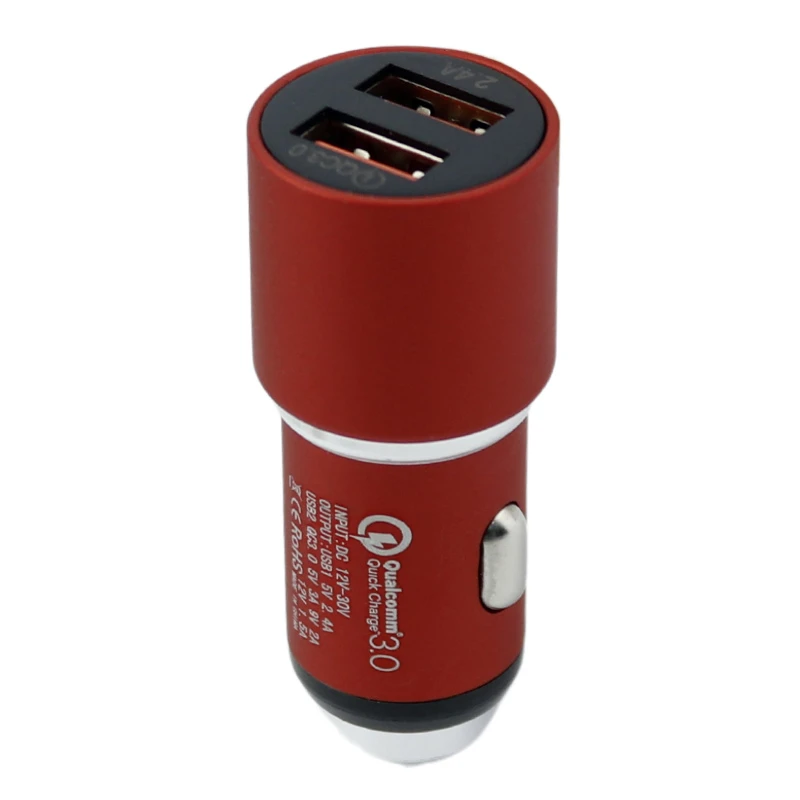 شارژر فندکی فست شارژ Metal Dual USB 5A QC3.0
