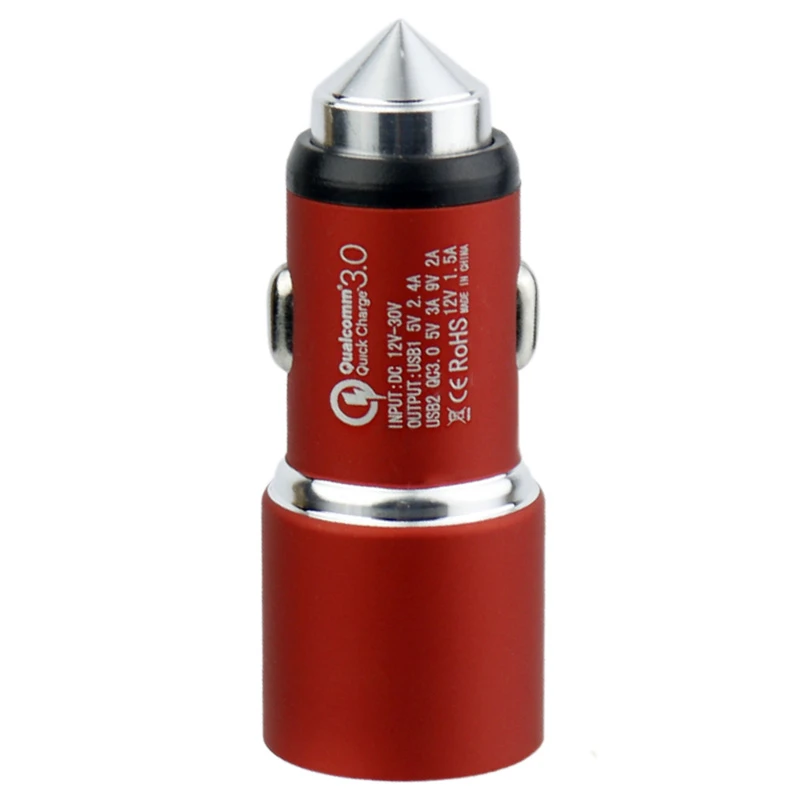 شارژر فندکی فست شارژ Metal Dual USB 5A QC3.0