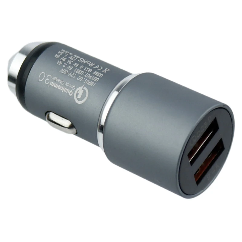 شارژر فندکی فست شارژ Metal Dual USB 5A QC3.0