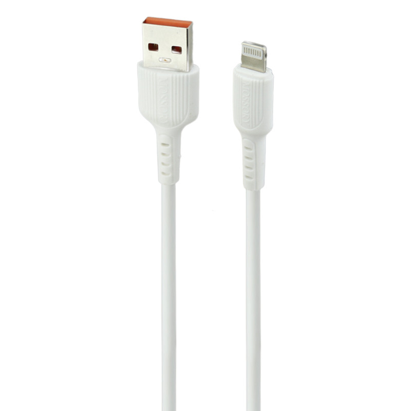 کابل آیفونی فست شارژ Mossory M101L 2.4A 1m