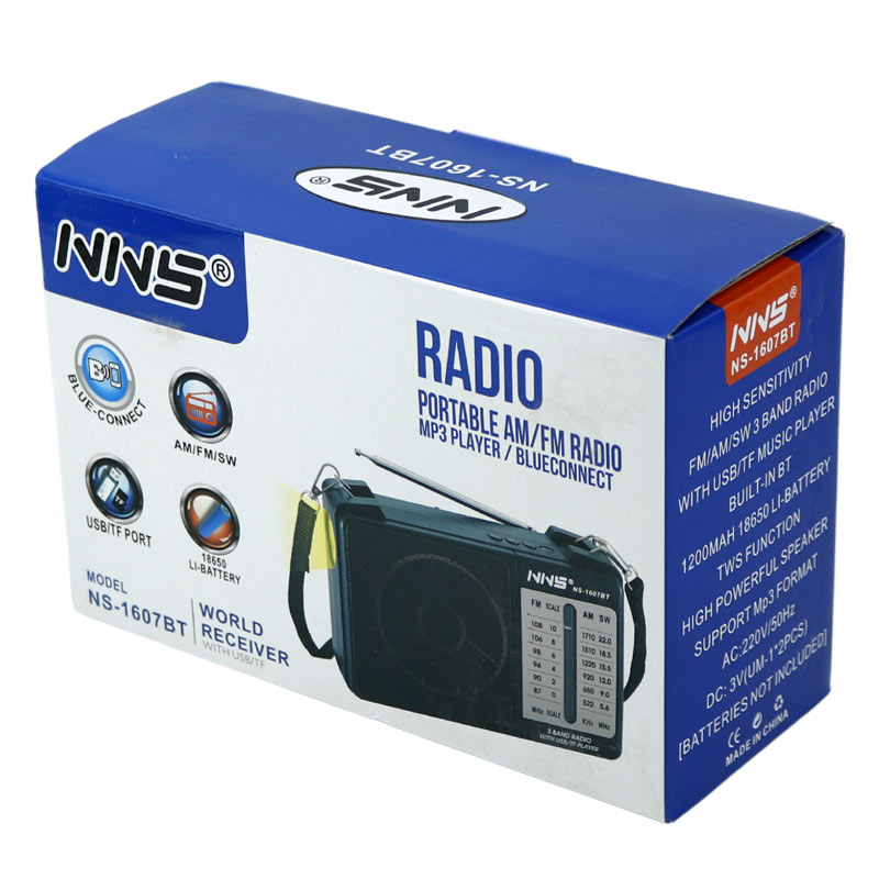 رادیو اسپیکر بلوتوثی رم و فلش خور NNS NS-1607BT