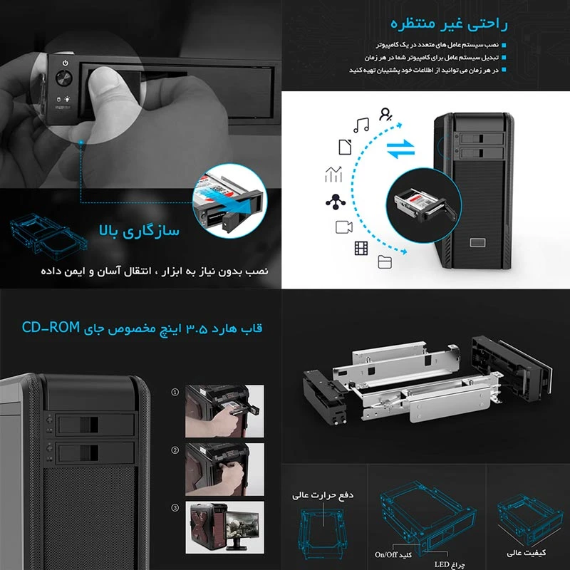 براکت هارد اینترنال 3.5 اینچی اوریکو 1106SS