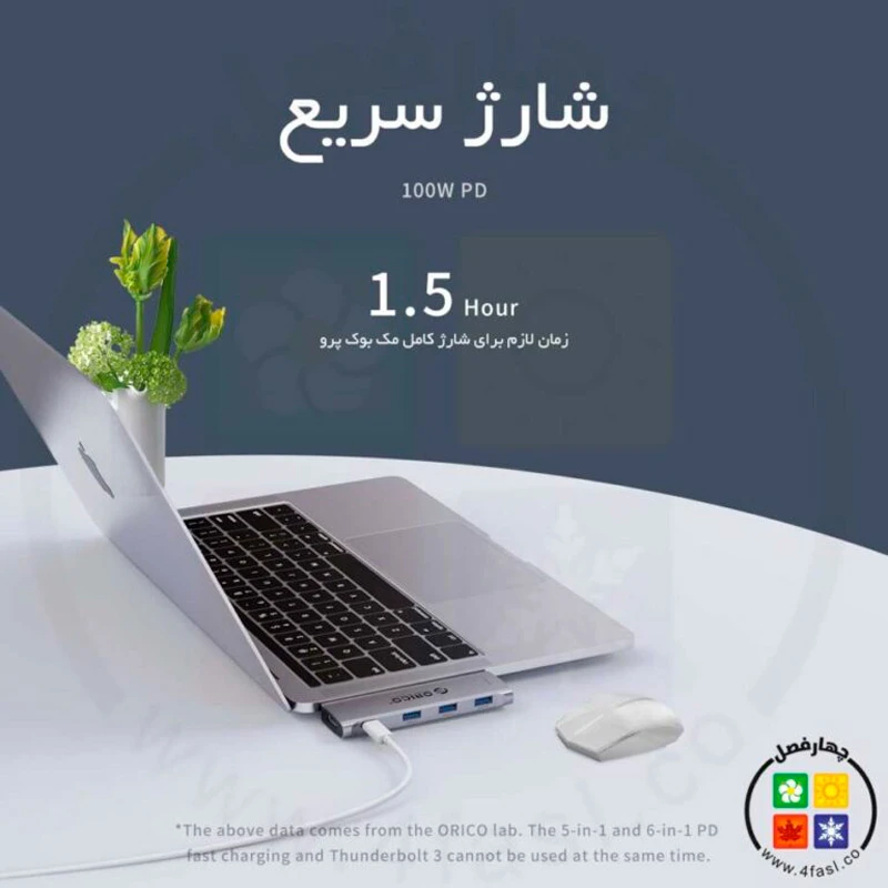 هاب 8 پورت Type-C اوریکو 2CT-8HR