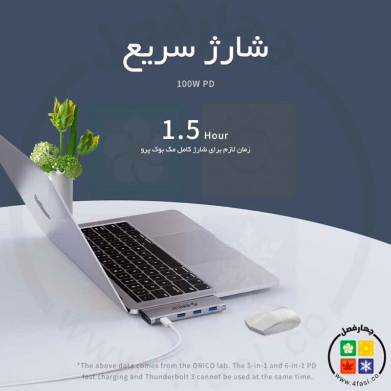 هاب 8 پورت Type-C اوریکو 2CT-8HR