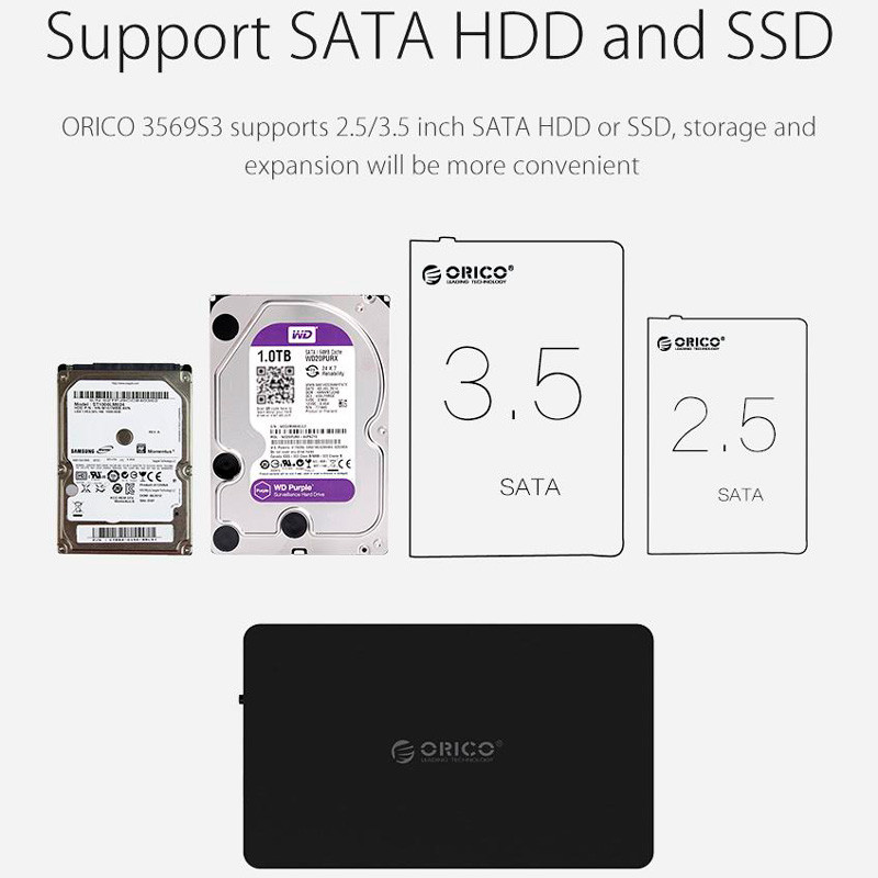 باکس هارد 3.5 اینچی HDD/SSD اوریکو 3569S3