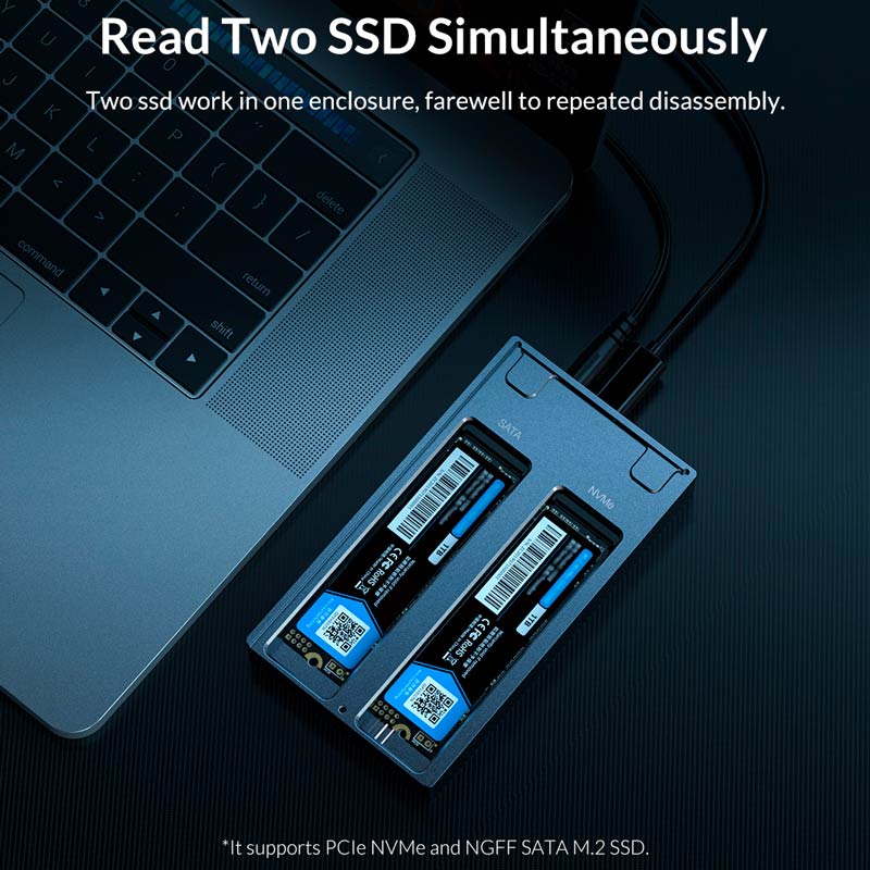 باکس هارد 2 سینی M.2 NVMe SSD اوریکو M2NV01-C3