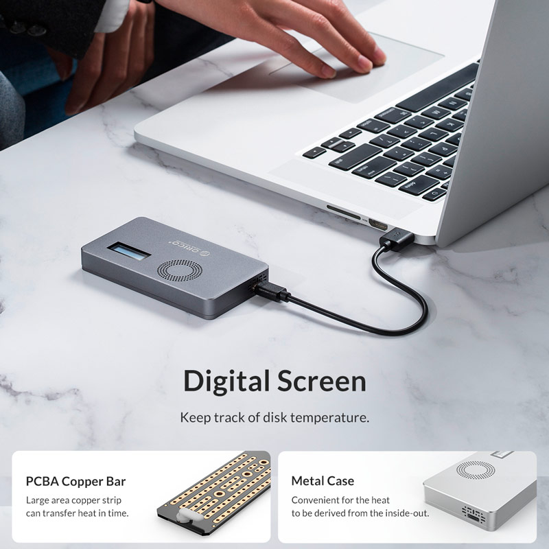 باکس هارد فن دار M.2 NVMe SSD اوریکو M2PX-C3
