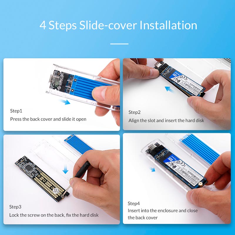 باکس هارد M.2 NVMe SSD اوریکو TCM2-C3