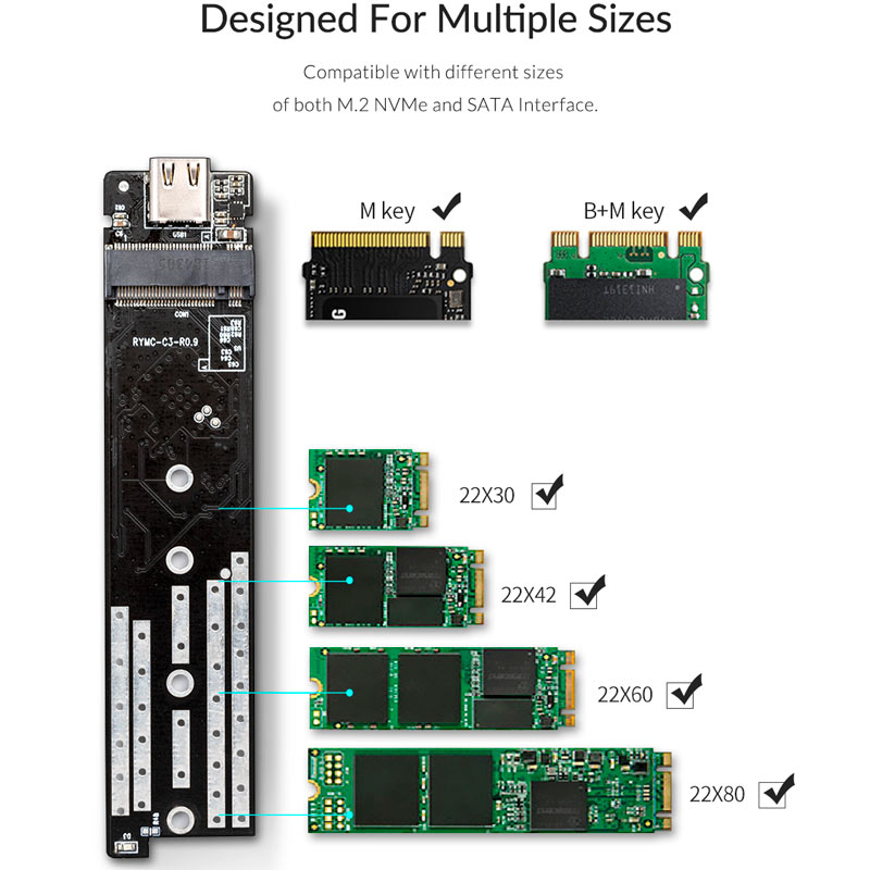 باکس هارد M.2 NVMe SSD اوریکو TCM2M-C3