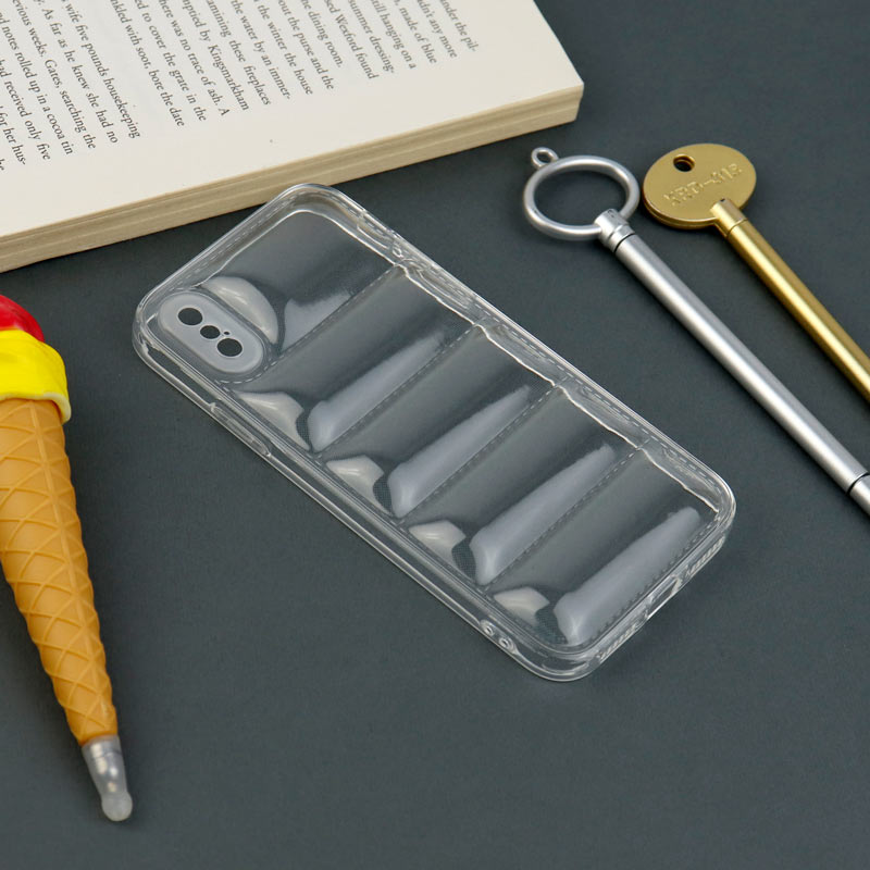 قاب PC شفاف پافر ژله ای محافظ لنزدار iPhone X/XS